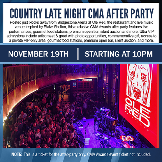 Ole Red - Nashville Seating Chart: CMA After Party - Static