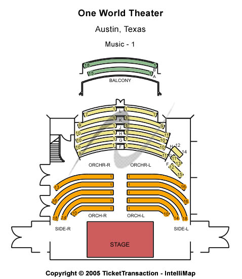 One World Theatre Seating Chart