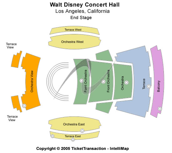 Walt Disney Concert Hall Seating Chart