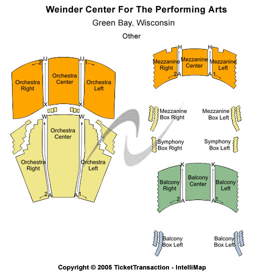 Weidner Center For The Performing Arts Seating Chart