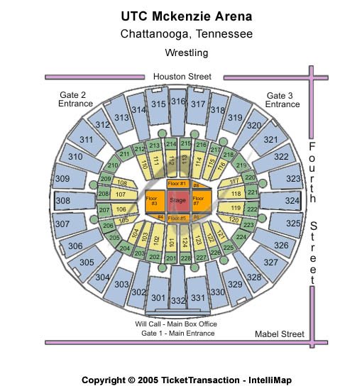 Disney On Ice Tickets Seating Chart UTC Mckenzie Arena Center Stage