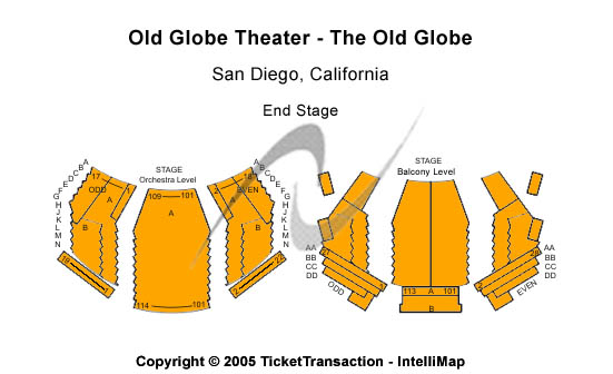 Old Globe Theatre Seating Chart
