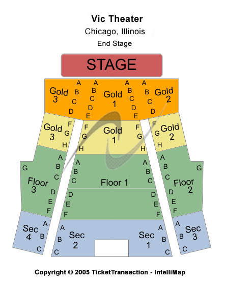 The Vic Theater Seating Chart