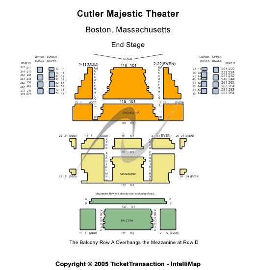 Cutler Majestic Theatre Seating Chart