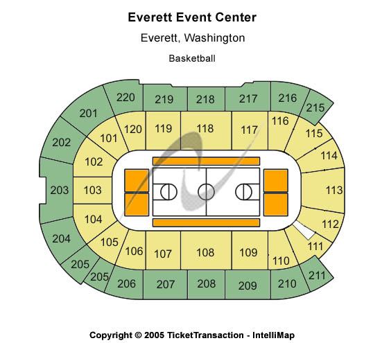 Detailed Seating Chart Comcast Arena Everett