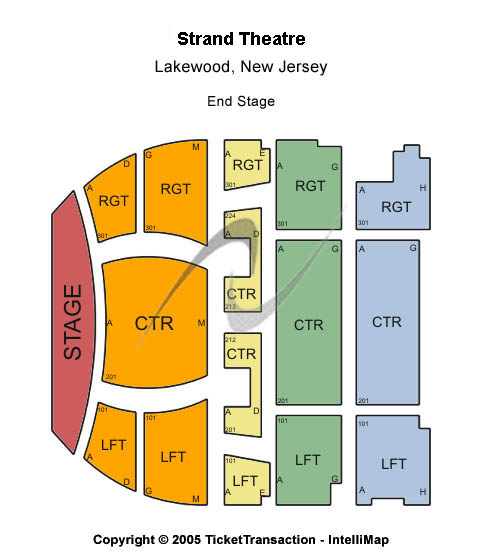 Strand Theatre Seating Chart