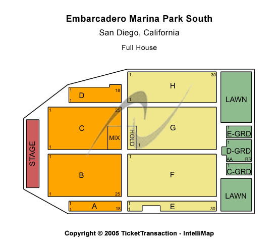 Embarcadero Marina Park South Seating Chart
