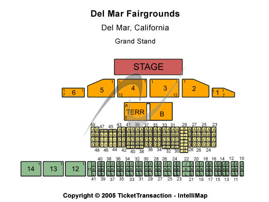 Del Mar Grandstand Seating Chart