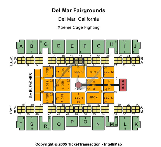 Del Mar Fairgrounds Arena Seating Chart
