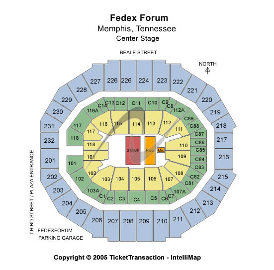 Fedex Forum Seating Chart Foo Fighters