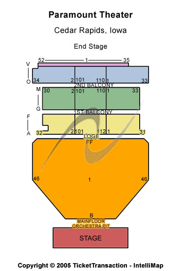 Paramount Theatre Seating Chart