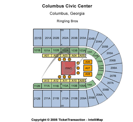 Ringling Bros. Tickets Seating Chart Columbus Civic Center Other