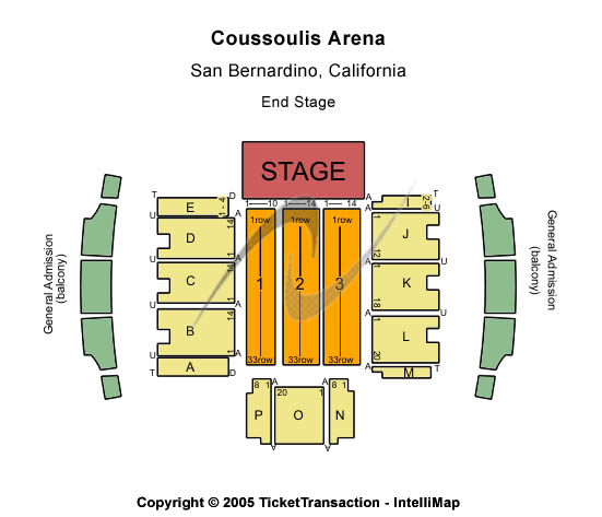 Coussoulis Arena Seating Chart