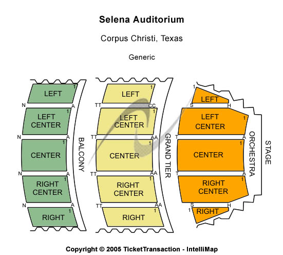 Selena Auditorium Seating Chart