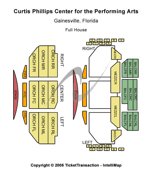 Curtis Phillips Center For The Performing Arts Seating Chart