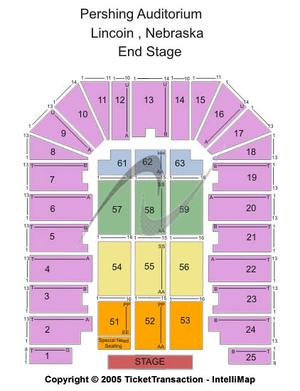 Pershing Center Seating Chart