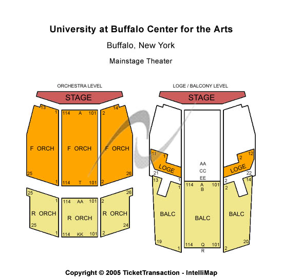 University At Buffalo Center For The Arts Seating Chart