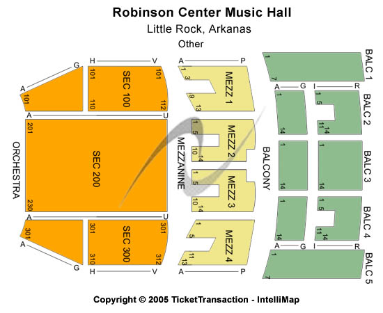 Robinson Center Performance Hall Seating Chart: Other