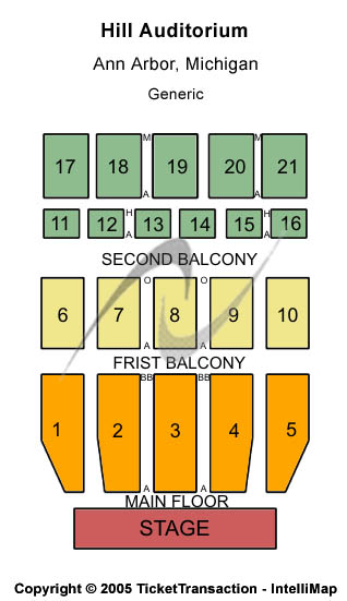 Hill Auditorium Arbor Seating Chart