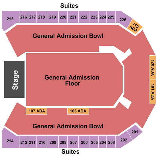 1stBank Center Seating Chart