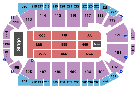 1stBank Center Seating Chart