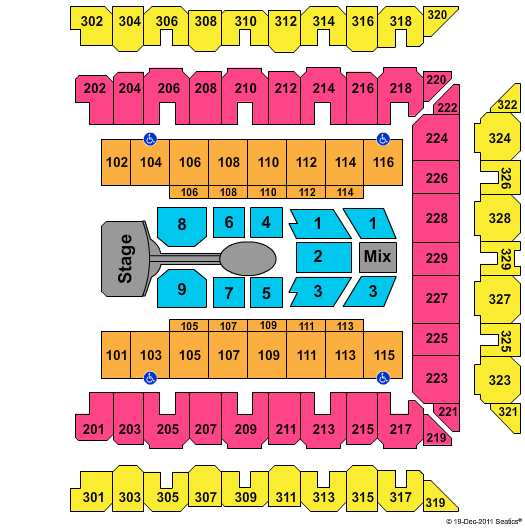 1st Mariner Arena Seating Chart