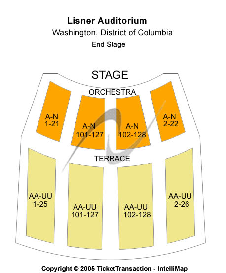 Lisner Auditorium Seating Chart