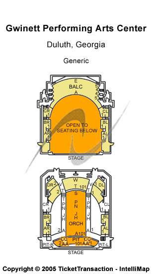 Gas South Theater Seating Chart: Generic
