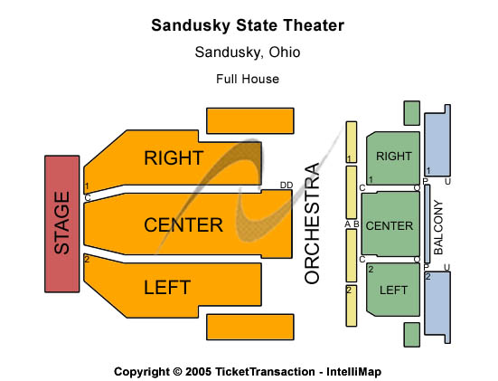 Sandusky State Theatre Seating Chart