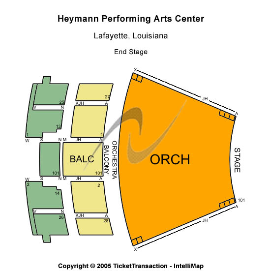 Heymann Center Seating Chart