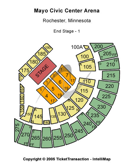 Mayo Civic Center Arena Seating Chart