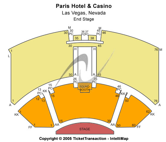 Anthony Cools Experience - Paris Hotel & Casino Seating Chart