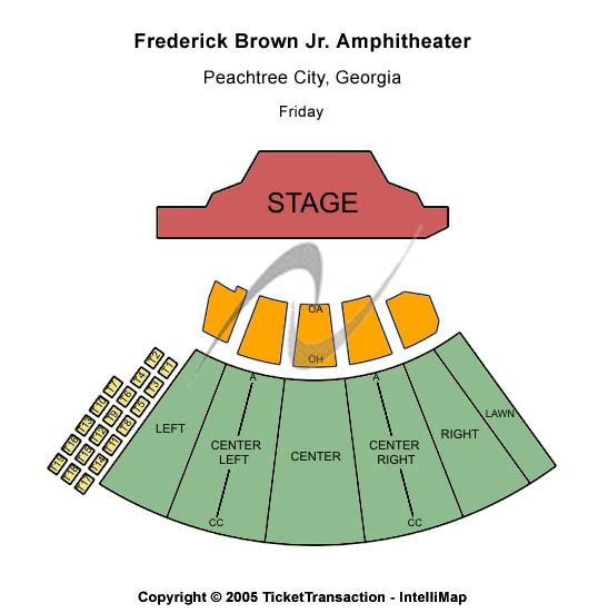 Frederick Brown Jr Amphitheatre Seating Chart