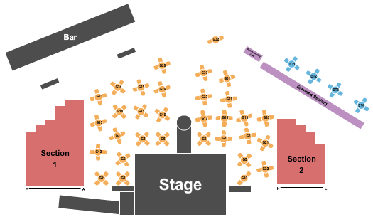 24 Oxford Cabaret at Virgin Hotels - Las Vegas Seating Chart: Cabaret