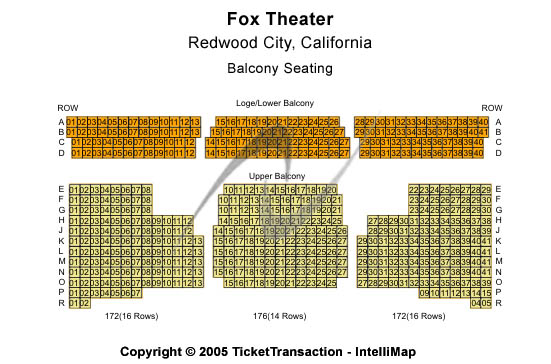 Fox Theatre Seating Chart