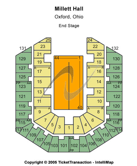 Millett Hall Seating Chart