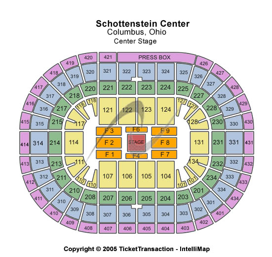 Pink Tickets Seating Chart Schottenstein Center Center Stage