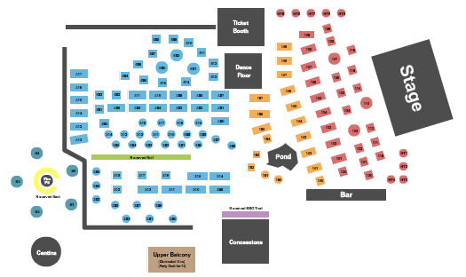 2920 Roadhouse Restaurant Seating Chart: Endstage 2