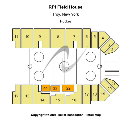RPI Fieldhouse Seating Chart: Hockey