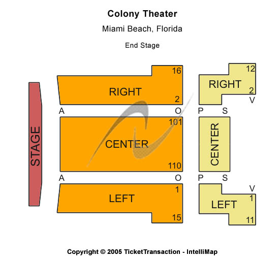 Colony Theatre Seating Chart