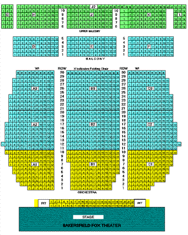 Bakersfield Fox Theater Seating Chart