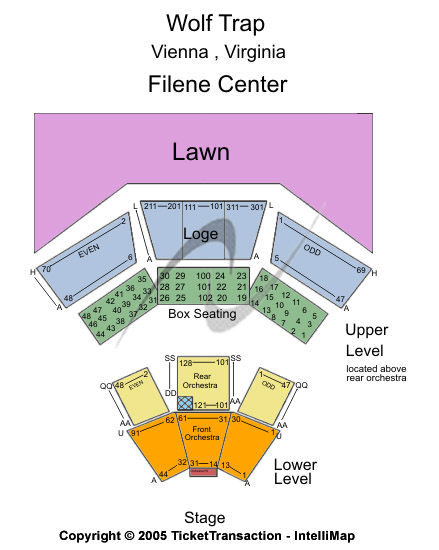 Wolf Trap Lawn Seating Chart