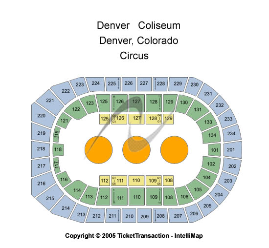 Denver Coliseum Seating Map