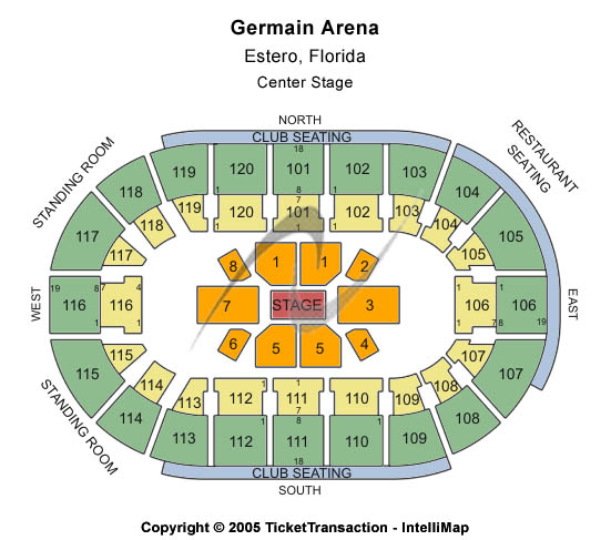 Germain Arena Tickets, Germain Arena Seating Charts