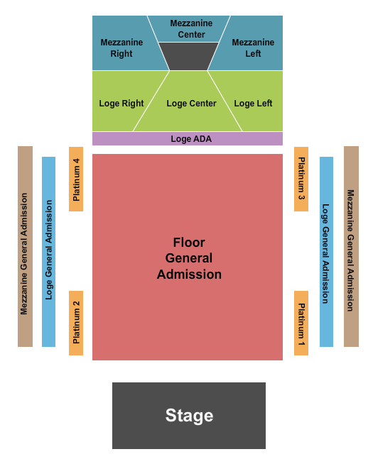 713 Music Hall Seating Chart: Endstage GA 2