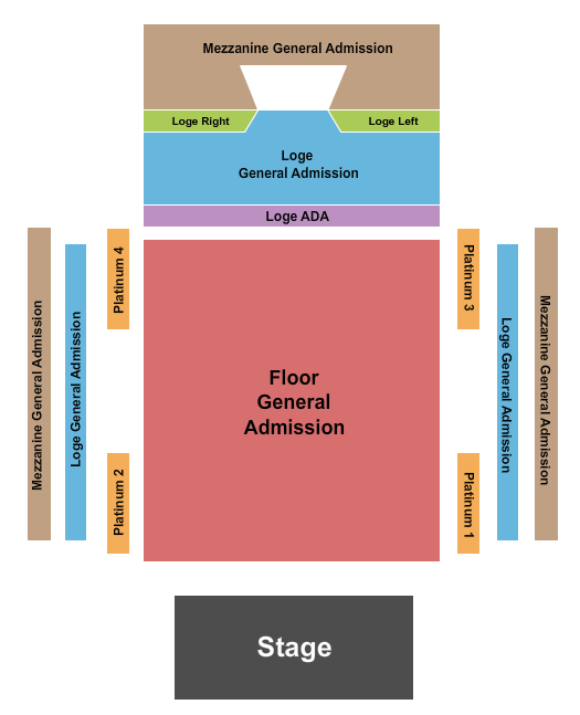 713 Music Hall Seating Chart: Endstage GA