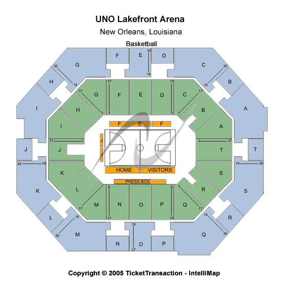 Disney On Ice Tickets Seating Chart UNO Lakefront Arena Basketball