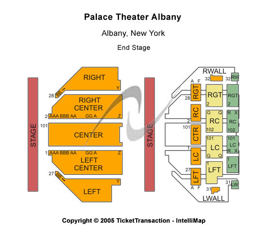 Palace Theater Albany Seating Chart With Seat Numbers