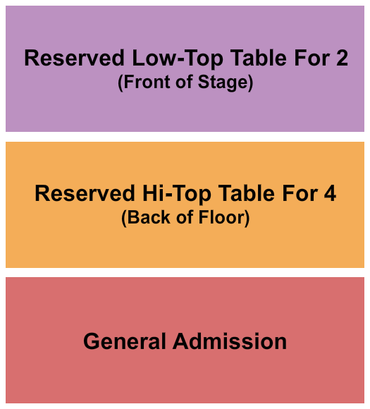 40 Watt Club Seating Chart: GA & Tables