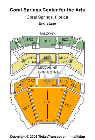 Coral Springs Center For The Arts Seating Chart